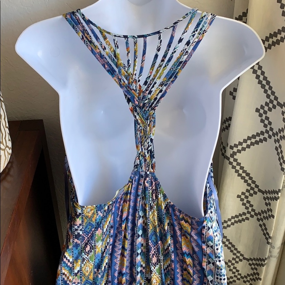 Braided back maxi dress with side splits